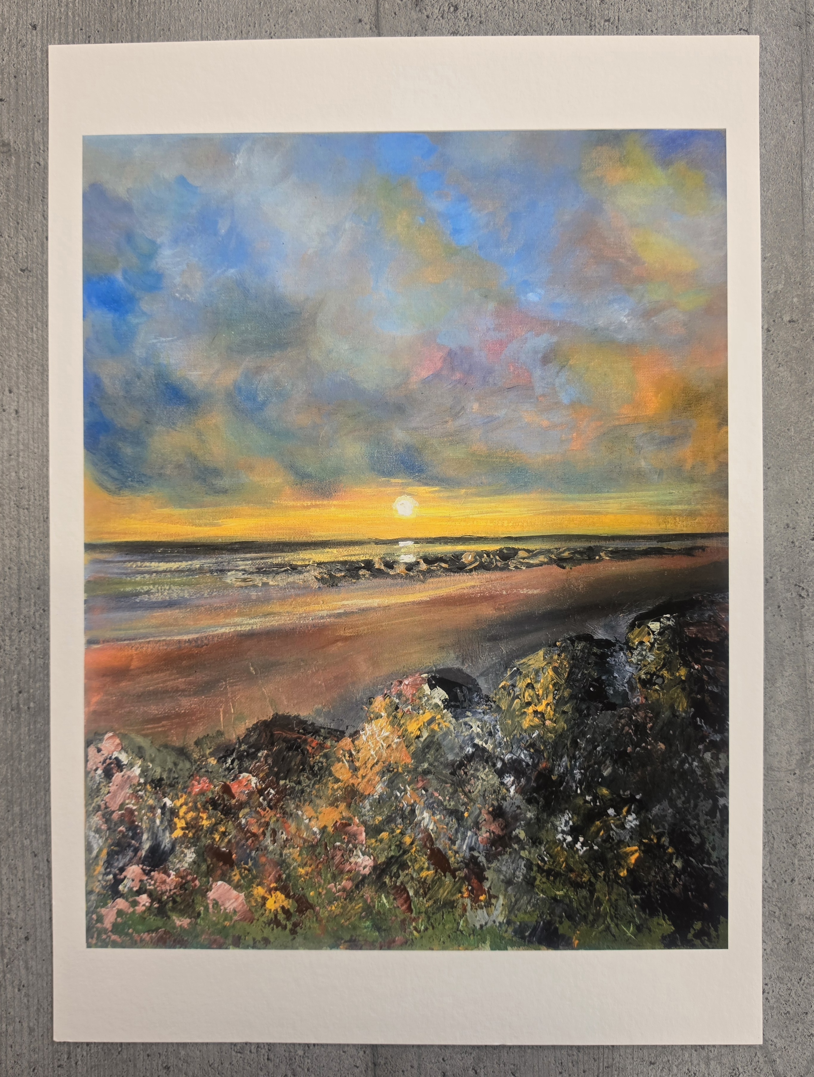 Giclee Art Prints 5 Golden Stillness – Original Acrylic Painting
